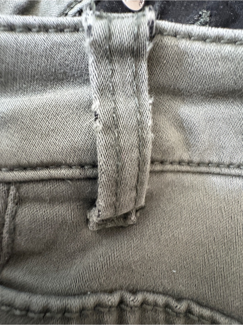 &Denim High Waist Skinny Jeans Size 25 Olive Green Stretch Denim - Picture 6 of 8